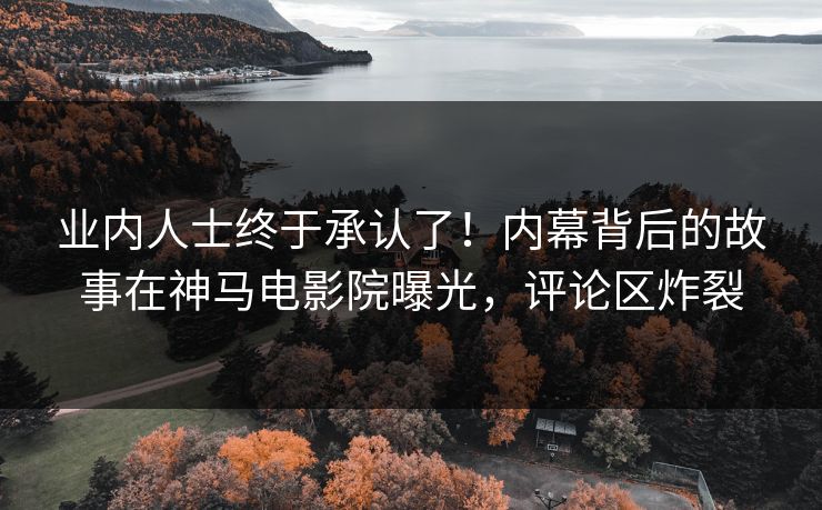 业内人士终于承认了！内幕背后的故事在神马电影院曝光，评论区炸裂